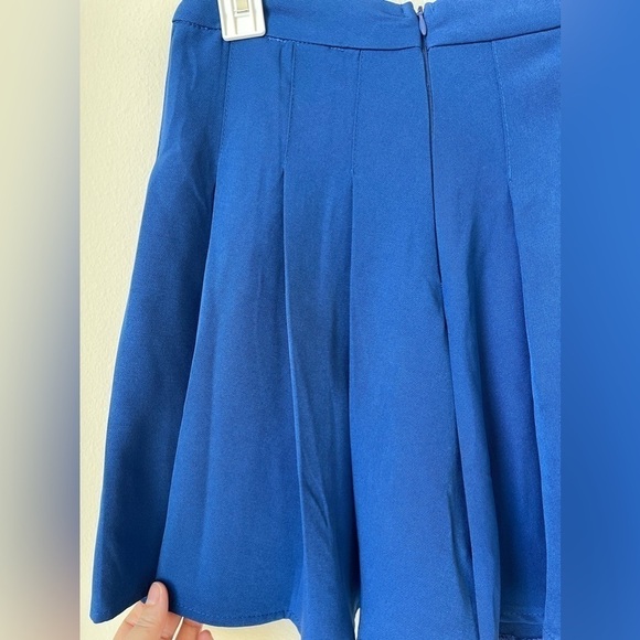 Princess Polly Pleated Blue Mini Skirt Size 4 - Picture 8 of 9